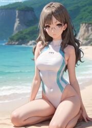 1girls 2d ai_generated areolae arm_up armpit armpits bare_arms big_breasts breasts chest cleavage curvy curvy_figure cute cute_face detailed eyelashes eyeshadow female female_only fit fit_female focus futaba_rio glasses hair high_quality large_breasts legs light-skinned_female light_brown_hair light_skin lips lipstick long_hair looking_at_viewer makeup mascara outdoors outside pale-skinned_female pale_skin perky_breasts posing seductive seductive_look seishun_buta_yarou_wa_bunny_girl_senpai_no_yume_wo_minai stable_diffusion swimsuit swimwear tagme thighs thin_waist
