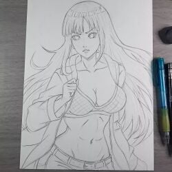 breasts hyuuga_hinata hyuuga_hinata_(naruto:_road_to_ninja) naruto naruto:_road_to_ninja sketch tagme