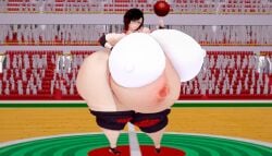 basketball fat huge_ass huge_breasts hyper hyper_breasts hyper_testicles obese obese_female redguy1995_(artist) ruby_rose rwby sportswear tagme uniform