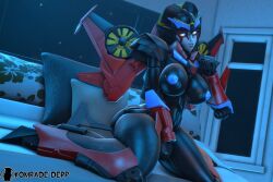 1girls 3d 3d_(artwork) areolae artist_name autobot autobot_insignia big_breasts blue_nipples breasts female female_autobots female_only huge_breasts komradederp large_breasts nipples nude nude_female on_knees pose posing robot robot_girl solo thick_thighs transformers trawert windblade