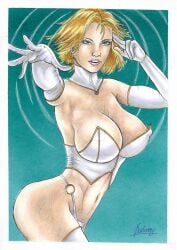 ass blonde_hair blue_eyes breasts bubble_butt choker cleavage dat_ass drawing emma_frost female handdrawn hellfire_club large_breasts marvel marvel_comics new_x-men nipple_slip nipples oliver_lee panties white_queen x-men