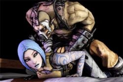 3d animated borderlands borderlands_2 doggy_style from_behind fugtrup grabbing_from_behind krieg maya_(borderlands) maya_the_siren psycho_(borderlands) siren_(borderlands) source_filmmaker vaginal_penetration