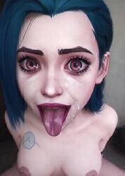 ai_generated animated arcane arcane_jinx blue_hair cum jinx_(league_of_legends) league_of_legends netflix riot_games rower shorter_than_10_seconds tagme vertical_video video