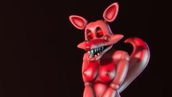 3d 4k bedroom_eyes black_eyes bust disboi215 five_nights_at_freddy's five_nights_at_freddy's_2 five_nights_at_freddy's_world fnaf fnaf_world fox fox_ears fox_girl fox_tail glowing_eyes highres jangle_(fnaf) lipstick looking_at_viewer red_body red_cheeks red_eyes red_lipstick red_nipples rosy_cheeks sfm sharp_teeth shiny_body solo source_filmmaker