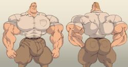 ass balls bara big_muscles bulge flaccid fully_clothed human male male_only mr._incredible muscles muscular penis remert robert_parr solo solo_male the_incredibles