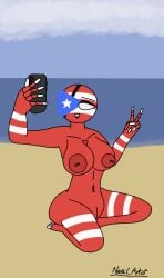 alternate_version_available areola areolae big_ass big_breasts big_butt breasts countryhumans countryhumans_girl erect_nipples eyebrows female female_focus female_only genitals hi_res highres huge_breasts human large_ass large_breasts looking_at_viewer naked naval_artist_(artist) nipples nude nude_female phone puerto_rico_(countryhumans) pussy selfie simple_background solo straight text thick_thighs vagina