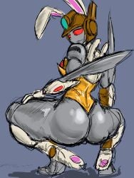 beast_wars_neo bunny_girl female honooafterdark squatting stampy_(transformers) thick_thighs transformers