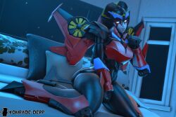 1girls 3d 3d_(artwork) artist_name autobot autobot_insignia big_breasts female female_autobots female_only komradederp on_knees pose posing robot robot_girl solo tagme thick_thighs transformers trawert windblade