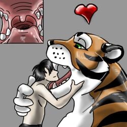 comic feral human maw mawshot throat tiger