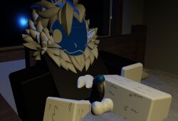 3d artist_request erection furry glowing machine male morning_wood presenting protogen roblox robloxian solo source_request tagme vinyl2