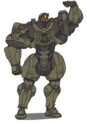 armor balls bara big_muscles bulge flaccid halo_(series) male male_only master_chief muscles muscular penis remert solo solo_male