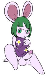 2012 aintsmart animal_crossing anthro balls blush breasts bree_(animal_crossing) dickgirl female fur furry futa_only futanari green_eyes green_hair intersex mouse nintendo penis rodent scrotum