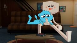 1boy 1girls 2d 3d accurate_art_style animated animation anthro blowjob breath canbirts cat_ears cat_girl cat_tail catgirl cheating cheating_female cheating_wife couch cuckold cuckolding enjoying_giving_oral feline feline_humanoid fellatio furry_female huge_balls huge_cock larry_needlemeyer living_room loop male/female milf musi_cassie nicole_watterson nude nude_anthro nude_female nude_male sleeping sound sound_effects tagme the_amazing_world_of_gumball video