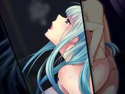 female blue_hair game_cg huge_breasts liarsoft long_hair nude ourai_no_gahkthun sex