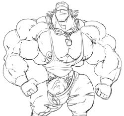 balls bara big_muscles bulge clothing detentionaire emmett_mckinley flaccid male male_only monochrome muscles muscular penis remert ripped_clothing solo solo_male