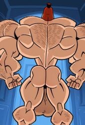ai_generated ass back_view balls bara booty butt civitai crimson_chin hyper hyper_muscles male male_only muscular muscular_male the_fairly_oddparents