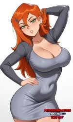 abdominal_bulge ai_generated ben_10 ben_10_(classic) ben_10_alien_force ben_10_omniverse ben_10_ultimate_alien benjatoon big_ass big_breasts big_butt big_thighs cartoon_network cartoony gwen_tennyson gwen_tennyson_(alien_force) gwen_tennyson_(classic) gwen_tennyson_(omniverse) gwen_tennyson_(ultimate_alien) huge_ass huge_breasts line_art sexy sexy_body sexy_clothing sexy_female sexy_pose tight_clothing tight_fit