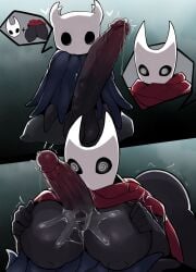 1boy 1girls female heart hollow_knight hornet_(hollow_knight) horu hypnosis incest larger_female male male/female paizuri precum protagonist_(hollow_knight) size_difference smaller_male tagme vessel_(species)