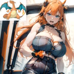 ai_generated charisa charizard humanization nintendo pokemon pokemon_(species) pokewomen tagme