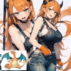 ai_generated charisa charizard humanization nintendo pokemon pokemon_(species) pokewomen tagme