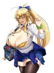 1girls alto-kun artoria_pendragon artoria_pendragon_(lancer) bag_of_sex_toys big_breasts big_thighs blonde_hair breasts busty cleavage clothing condom fate/grand_order fate_(series) female female_only huge_breasts huge_thighs large_breasts large_thighs leopard_print leopard_print_bra long_ponytail masturbator mature_female milf ponytail sex_toy thick_thighs thighs vibrator voluptuous white_background