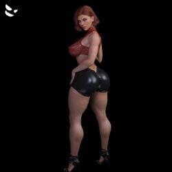 1girls 3d ass big_ass black_widow_(marvel) booty_shorts bubble_ass bursting_ass dat_ass female gm_studios heels marvel marvel_cinematic_universe marvel_comics natasha_romanoff pawg red_hair red_hair red_skirt round_ass scarlett_johansson short_shorts shorts solo solo_female thick_ass thick_thighs tight_skirt