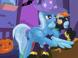 animal animated friendship_is_magic mittsies my_little_pony rainbow_dash_(mlp) smooth_skin trixie_(mlp)