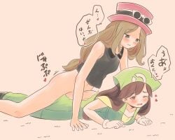 1futa 1girls azumanishiki futa_on_female futa_with_female futanari implied_futanari npc_trainer pokemon pokemon_breeder_(pokemon) pokemon_breeder_(pokemon_xy) prone_bone serena_(pokemon) serena_(pokemon_games)