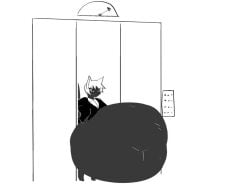 anal_vore animated anthro ass ass_bigger_than_head bottom_heavy business_suit elevator female furry huge_ass huge_belly hyper_ass jiggling_ass kansais massive_ass no_sound office_clothing references shortstack skunk skunk_tail tagme text video vore vore_belly wardrobe_malfunction