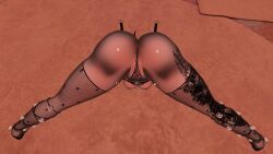 female fish_nets jack-o_pose legs_spread painties vr_chat