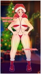 big_ass big_breasts brawl_stars christmas comic jessie_(brawl_stars) lingerie spanish_text supercell