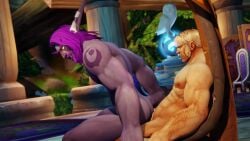 2boys 3d anal animated ass bara blonde_hair czad0ra gay interspecies male_focus male_only muscle nephen pucker_(puckernjimi) purple_hair riding tagme video world_of_warcraft