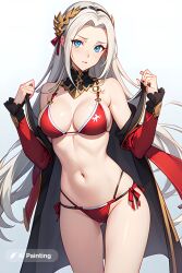 ai_generated cleavage edelgard_von_hresvelg edelgard_von_hresvelg_(summer) fire_emblem fire_emblem:_three_houses micro_bikini