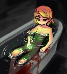 artist_request bath blood cartoon_network female female_only grim mandy mandy_(billy_and_mandy) straight_hair tagme the_grim_adventures_of_billy_and_mandy young