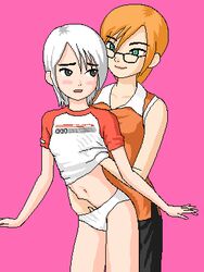 another_code ashley_mizuki_robbins cing incest jessica_robbins short_white_hair tagme yuri