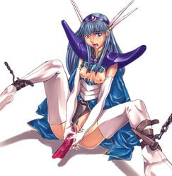 1girls armor artist_request blood blue_hair bondage boots breasts cape censored clothing cum cum_inside cum_on_body cum_on_breasts cum_on_upper_body curvaceous elbow_gloves female gloves human light-skinned_female light_skin long_hair magic_knight_rayearth nipples panties pubic_hair spread_leg spread_legs stockings tentacle thighhighs torn_clothes umi_ryuuzaki underwear virgin virginal_blood