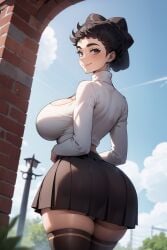 1girls ai_generated artcalypse diantha_(pokemon) female female_only human pokemon skirt solo thiccwithaq_(ai_style)