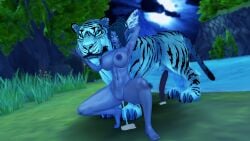 1animal 1girls 3d after_sex blizzard_entertainment cum cum_in_pussy cum_in_pussy cum_inside green_hair huge_breasts koikatsu night_elf purple_skin squatting thick_thighs tiger tyrande_whisperwind voluptuous voluptuous_female warcraft wide_hips world_of_warcraft zassier zoophilia