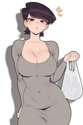 ai_assisted ai_generated aroused aroused_face aroused_female aroused_smile asian asian_female bangs belly_button belly_button_visible_through_clothing black_hair cleavage cleavage_cutout cleavage_overflow deep_cleavage dongtan_dress dress hourglass_figure hourglass_figured_female komi-san_wa_komyushou_desu komi_can't_communicate komi_shuuko large_ass large_breasts long_dress long_sleeves looking_at_another looking_at_viewer looking_pleasured medium_hair milf skirt slim_waist thick_ass thick_hips thick_legs thick_thighs tight_clothes tight_clothing tight_fit waifuinvoker wide_hips