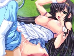 animated breasts censored clothing cum cum_explosion cum_in_pussy cum_inside honoo_no_haramase large_breasts sex squeez tagme