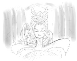 1boy 1girls athena_(smite) blowjob classic_athena european_mythology fellatio goddess greek_mythology hi-rez_studios mythology old_character_design oral oral_sex pov sketch smite yiriushaze