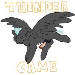 1:1 alpha_channel dizzy_eyes equid equine feral friendship_is_magic genitals hasbro hi_res horse male mammal my_little_pony penis pony solo thunderlane_(mlp)
