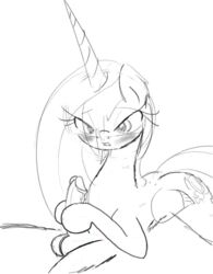 alicorn animated ass balls blush equine female friendship_is_magic hoofjob_(forelimbs) horn human male my_little_pony nude open_mouth penis princess_celestia_(mlp) seii3 sex wings zev