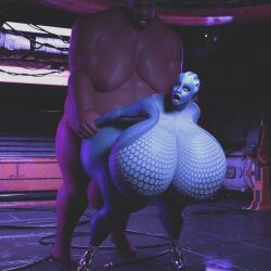 3d 3d_(artwork) asari ass fat_man gigantic_ass gigantic_breasts huge_ass huge_breasts hyper hyper_ass hyper_breasts hyper_hourglass jackd22 liara_t'soni mass_effect overweight_male sex tagme thick_thighs voluptuous wide_hips