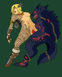 1animal 1girls blonde_hair european_mythology fenrir_(smite) freya_(smite) goddess hi-rez_studios light-skinned_female light_skin mythology norse_mythology sex smite tattoo vaginal_penetration vaginal_penetration vaginal_sex wolf yiriushaze zoophilia