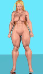 1girls 3d cammy_white capcom female female_only fighter fit_female human muscles nude solo street_fighter street_fighter_v thick_thighs virt-a-mate virtamate