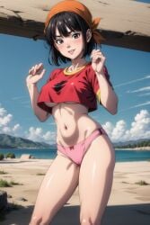 ai_generated black_hair dragon_ball_gt pan_(dragon_ball) tagme underboob underwear