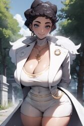 1girls ai_generated alternate_breast_size artcalypse breasts curvy diantha_(pokemon) female female_only human looking_at_viewer pokemon pokemon_xy solo thiccwithaq_(ai_style)