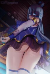 1girls 3d 3d_(artwork) aequd aqua_(konosuba) ass ass_focus big_ass big_butt bikini bikini_bottom blender blender_(software) blender_cycles blue_eyes blue_hair clothed clothed_female curvaceous curvy curvy_body curvy_female curvy_figure female female female_focus female_only glowing glowing_eyes kono_subarashii_sekai_ni_shukufuku_wo! long_hair pussy pussy_peek solo solo_female solo_focus thick thick_ass thick_butt thick_hips thick_legs thick_thighs thighs thong thong_bikini vagina