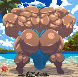 archie_(pokemon) big_ass bodybuilder bulge cerulien47 flaccid huge_ass hyper hyper_balls hyper_bulge hyper_cock hyper_genitalia hyper_penis hyper_testicles male male_only muscles muscular muscular_arms muscular_back muscular_male pokemon solo solo_male team_aqua thick_thighs